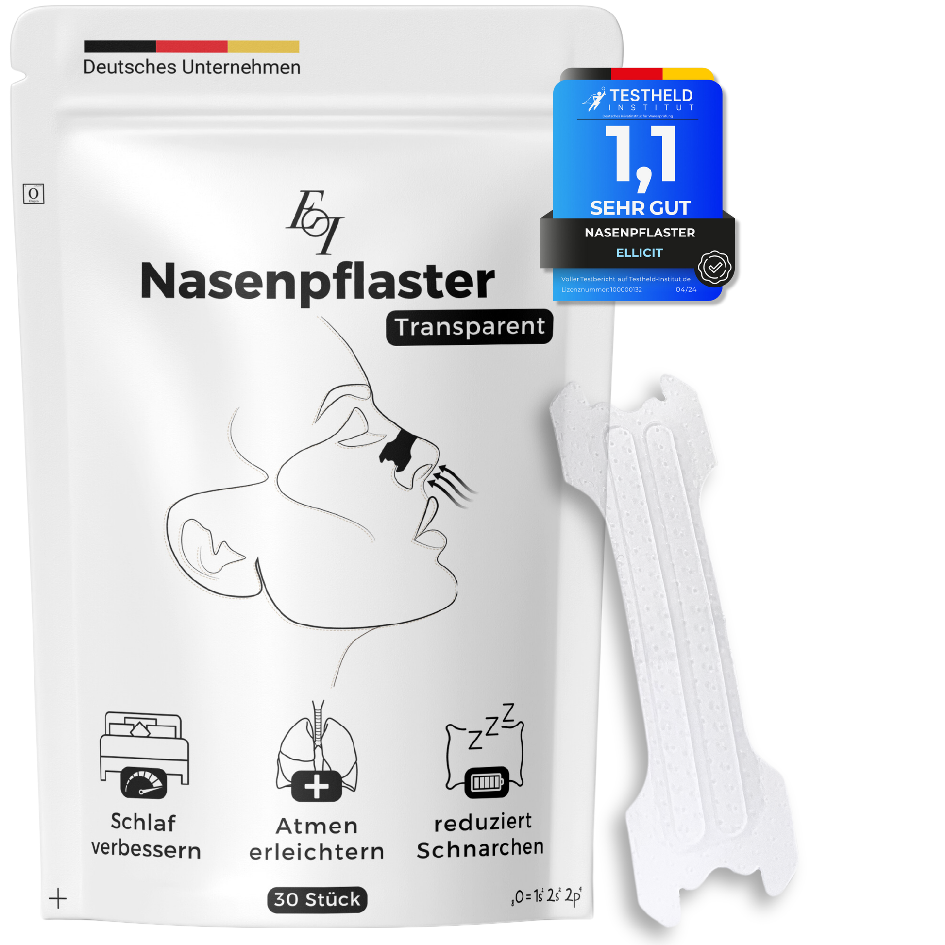 Nasenpflaster Transparent – Ellicit® Performance Breathing